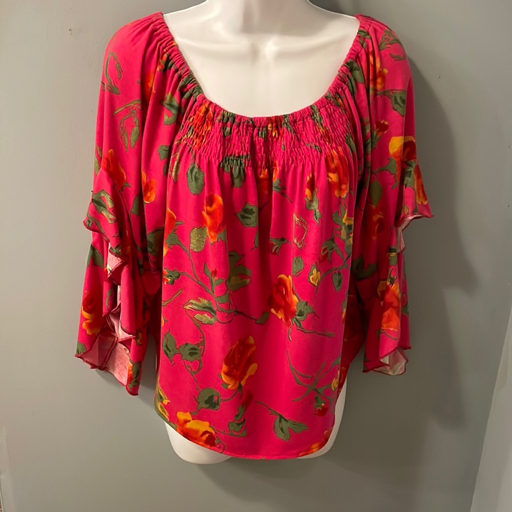 Flowing, and fun floral top.